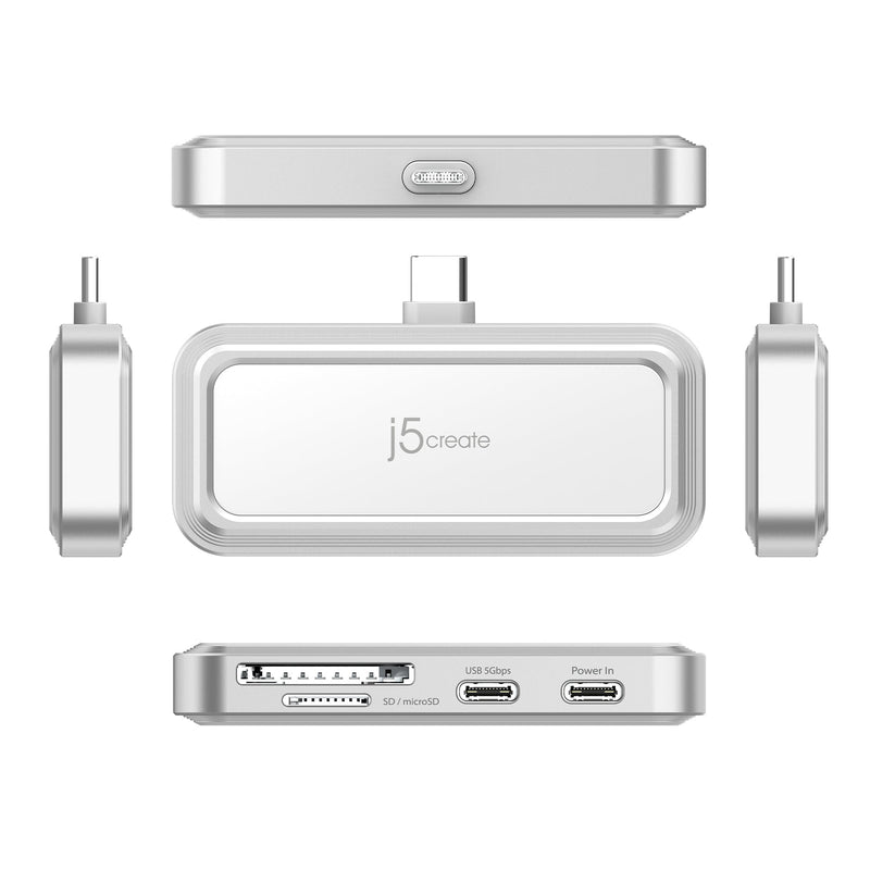 JCH167W USB-C充電讀卡多功能轉接器