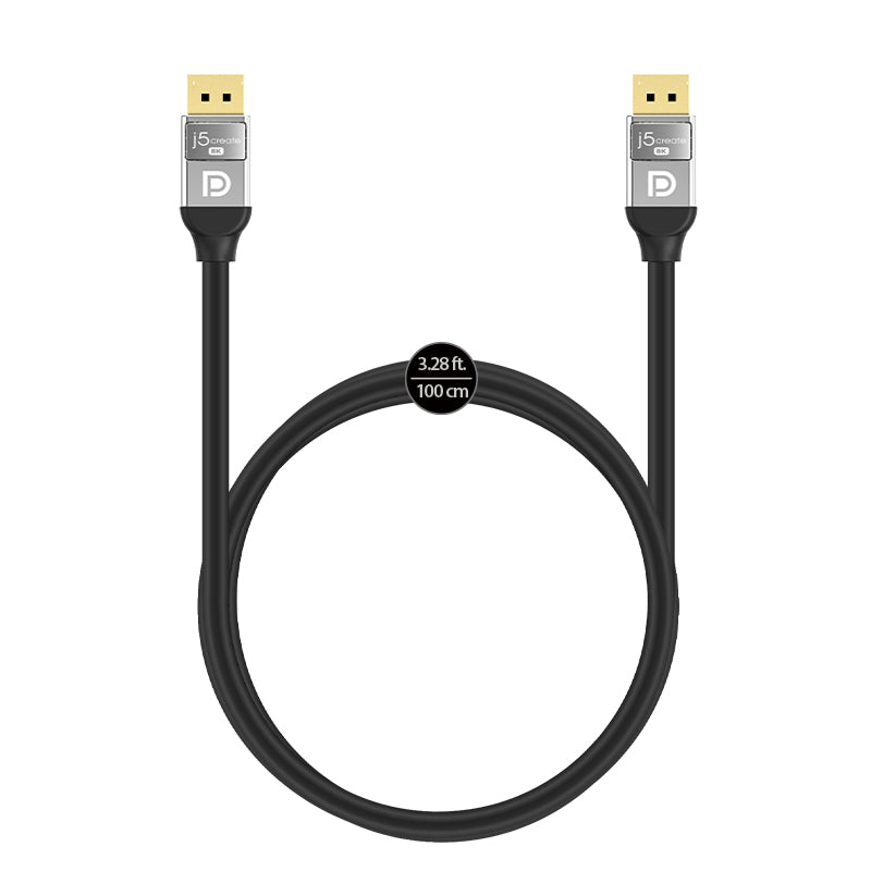 JDC43L10 8K DP1.4 VESA認證公對公訊號線(1米)