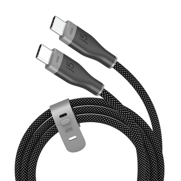 JUCX20L20 USB-C 100W 極速充電編織傳輸線200公分
