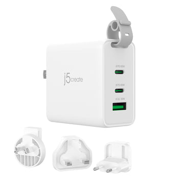 JUP3565V 65W GaN氮化鎵3孔智慧型<br>快速電源供應器（附旅行萬國轉接頭組）