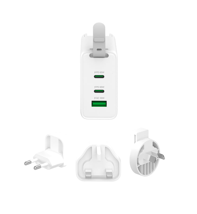 JUP3565V 65W GaN氮化鎵3孔智慧型<br>快速電源供應器（附旅行萬國轉接頭組）