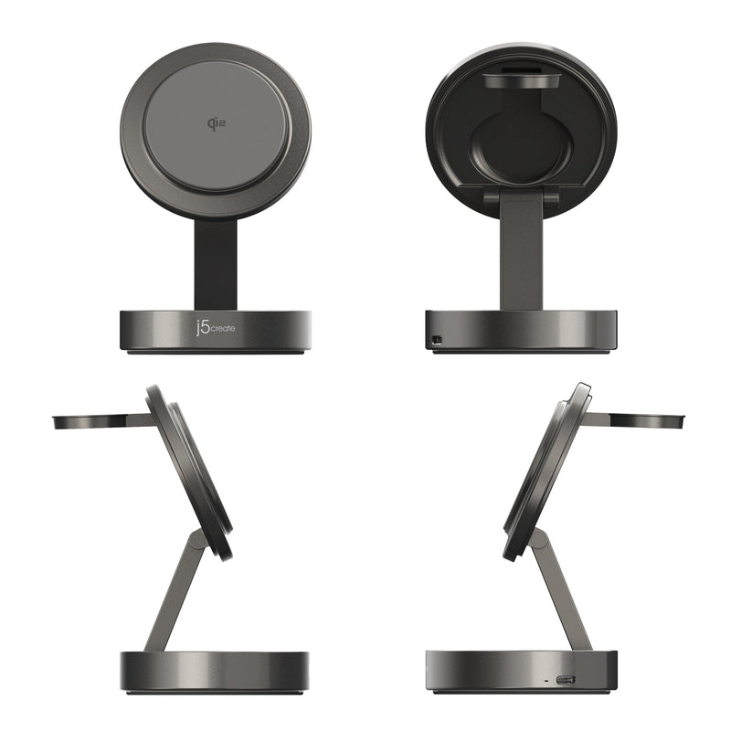 JUPW3515 Qi2 三合一 磁吸折疊旅行式無線充電座