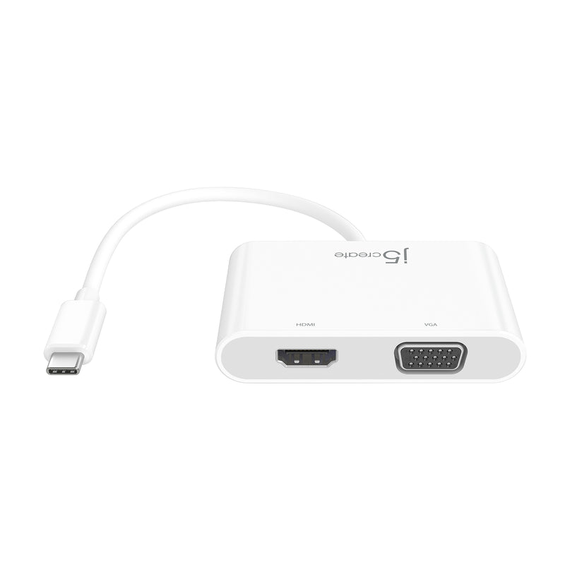 JCA175 USB-C to VGA+4K HDMI 4合1螢幕轉接器