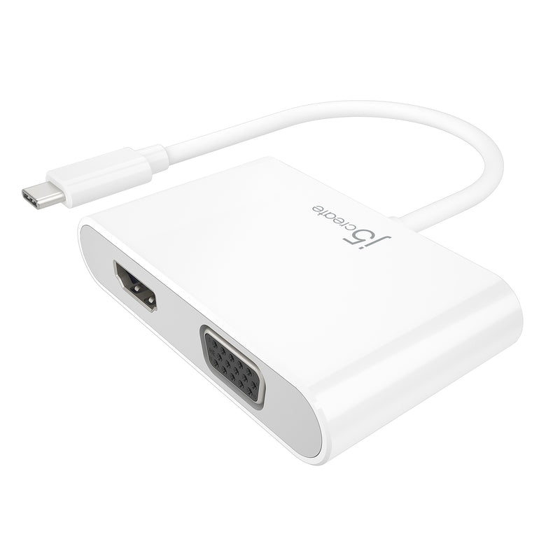 JCA175 USB-C to VGA+4K HDMI 4合1螢幕轉接器