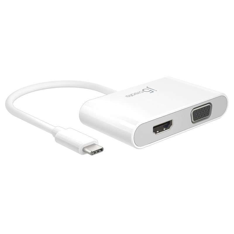 JCA175 USB-C to VGA+4K HDMI 4合1螢幕轉接器