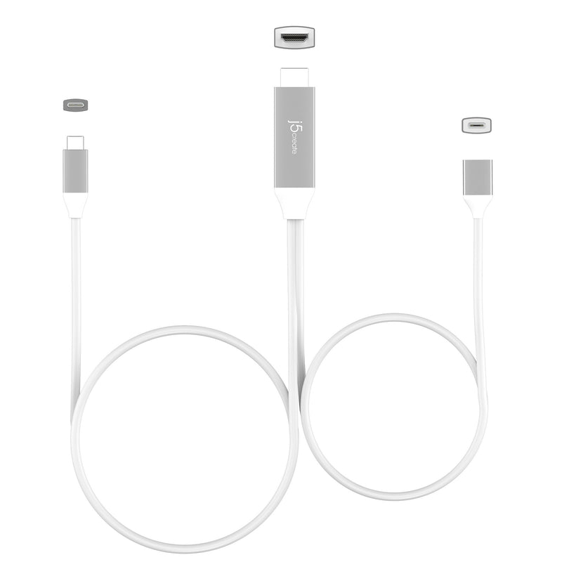 JCC155G USB-C 轉4K HDMI轉接線-USB-C充電版 1.8米