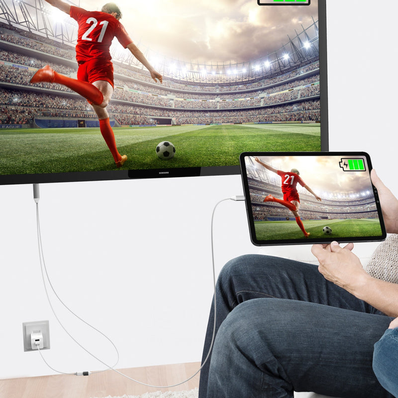 JCC155G USB-C 轉4K HDMI轉接線-USB-C充電版 1.8米