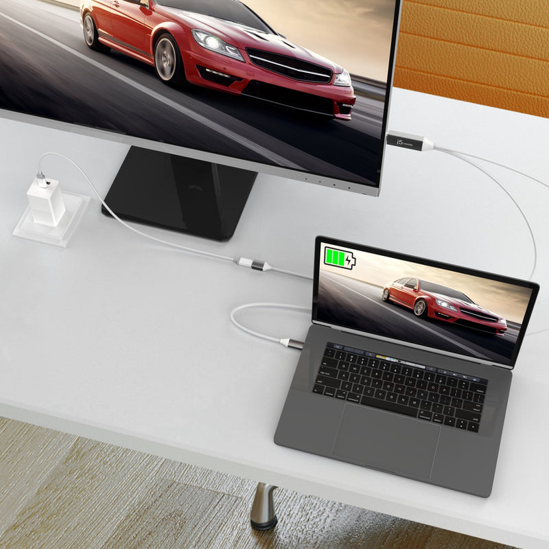 JCC155G USB-C 轉4K HDMI轉接線-USB-C充電版 1.8米