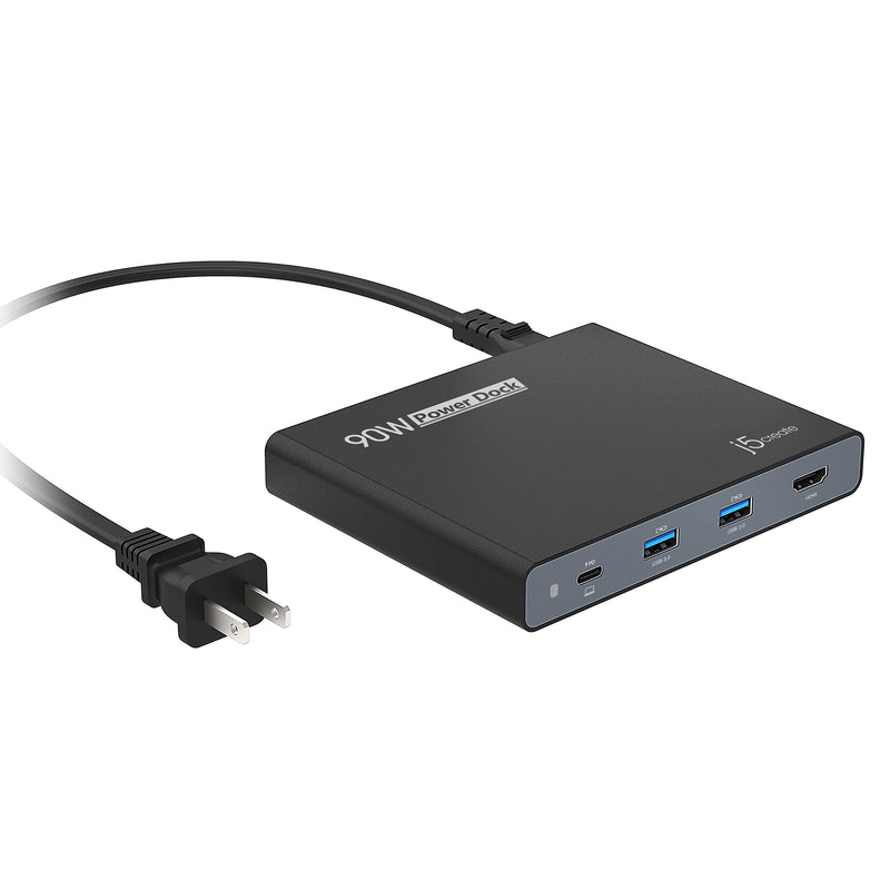 JCDP392 USB-C 多功能筆電擴充內建90W電源供應器