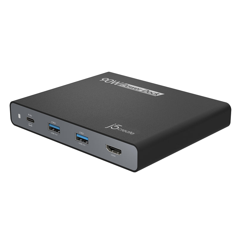 JCDP392 USB-C 多功能筆電擴充內建90W電源供應器