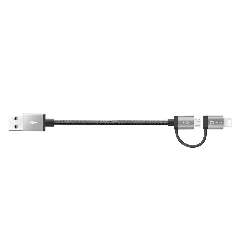 JML10 二合一充電傳輸線 (玫瑰金/R)(太空灰/B)