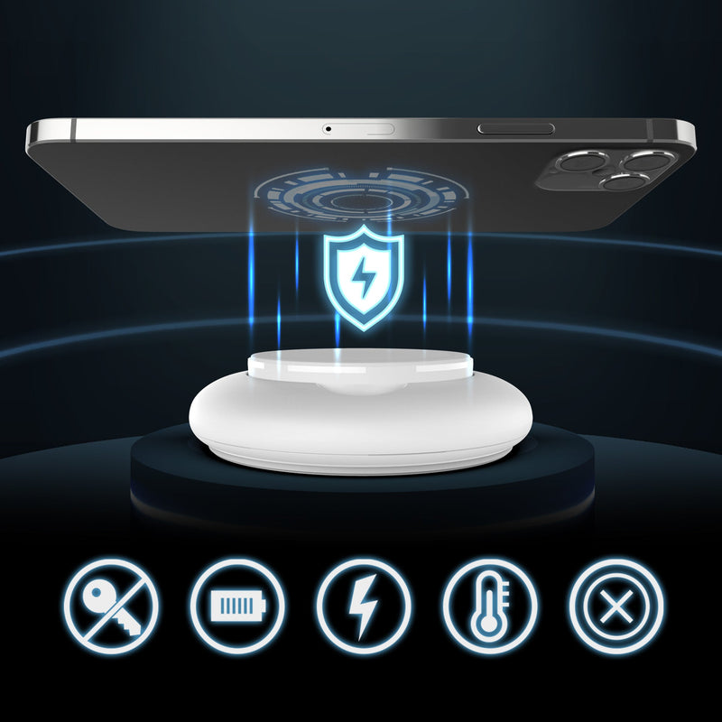 JUPW1107NP 馬卡龍．MagSafe認證．真15W磁吸無線快充座<br><small><small>(丁香紫)</small></small>