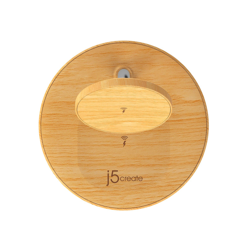 JUPW2106NP 15W 二合一磁吸木紋無線充電座